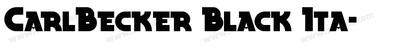 CarlBecker Black Ita字体转换